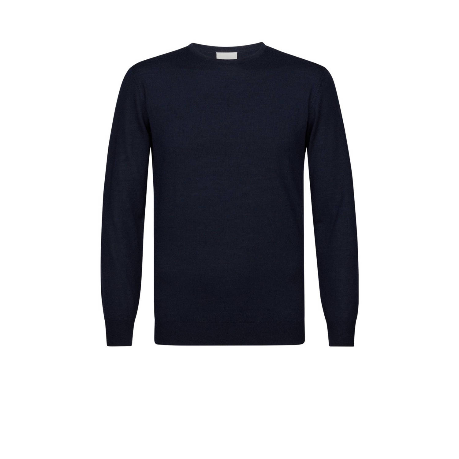 Profuomo wol gebreide trui donkerblauw