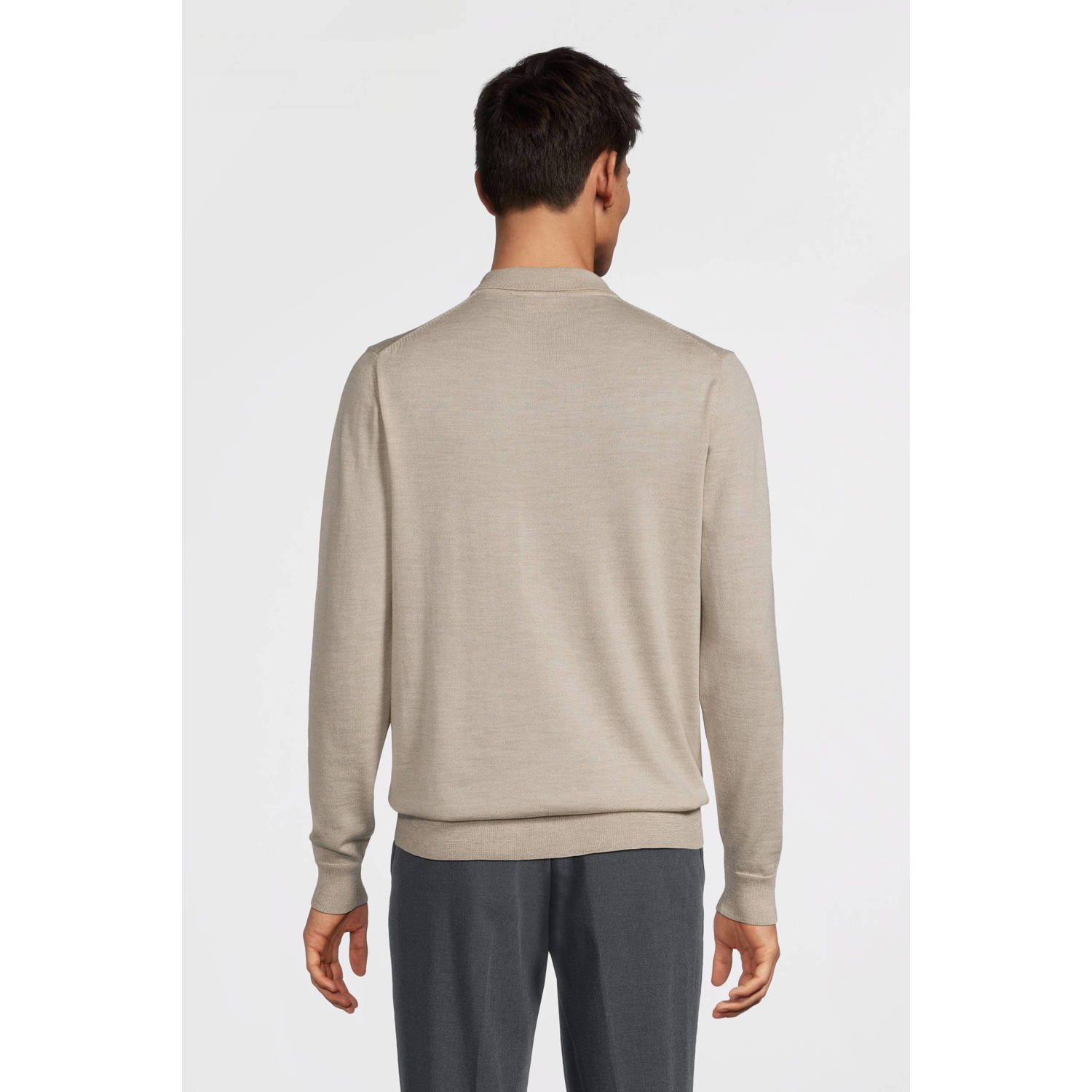Profuomo wollen polo beige