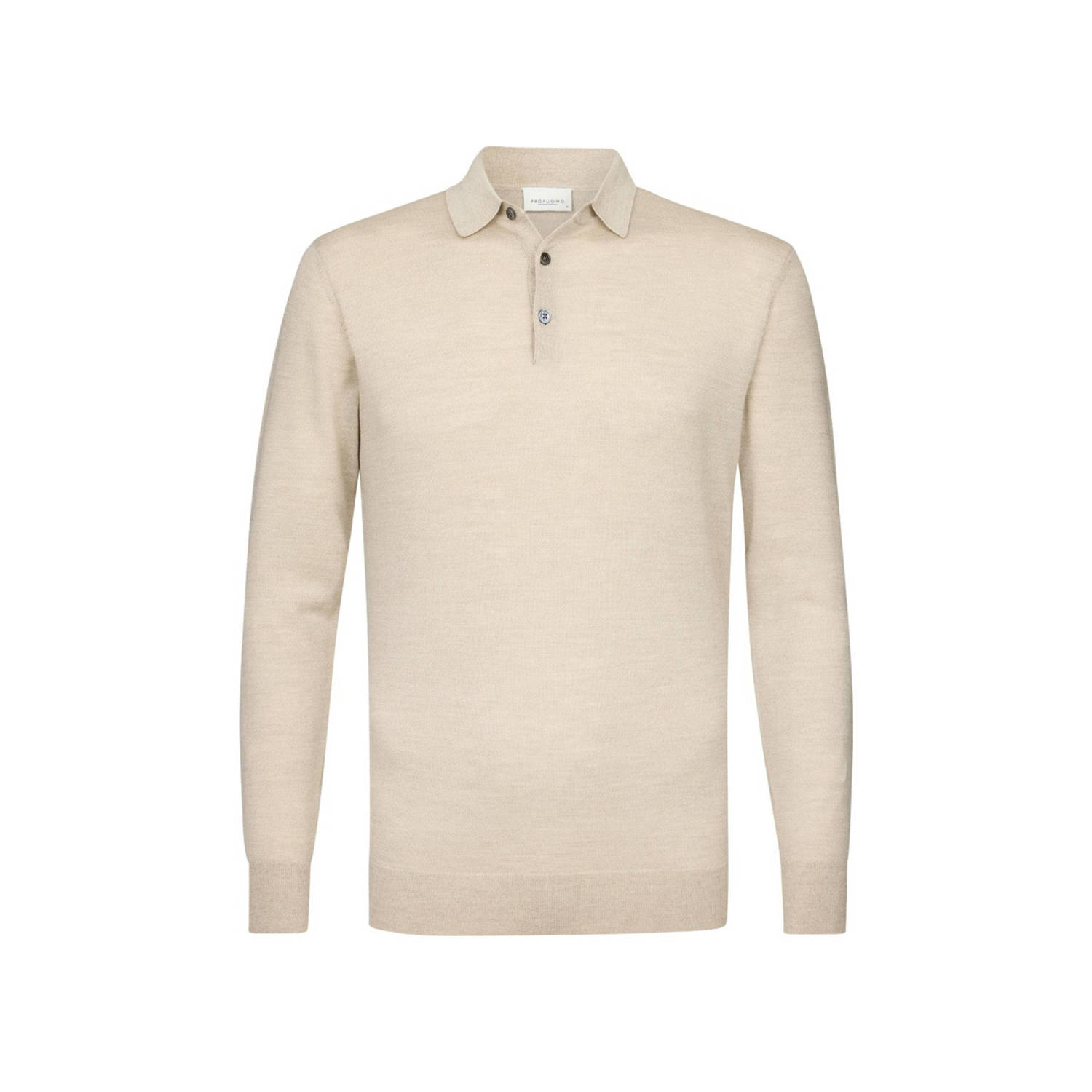 PROFUOMO Heren Polo's & T-shirts Polo Long Sleeve Beige
