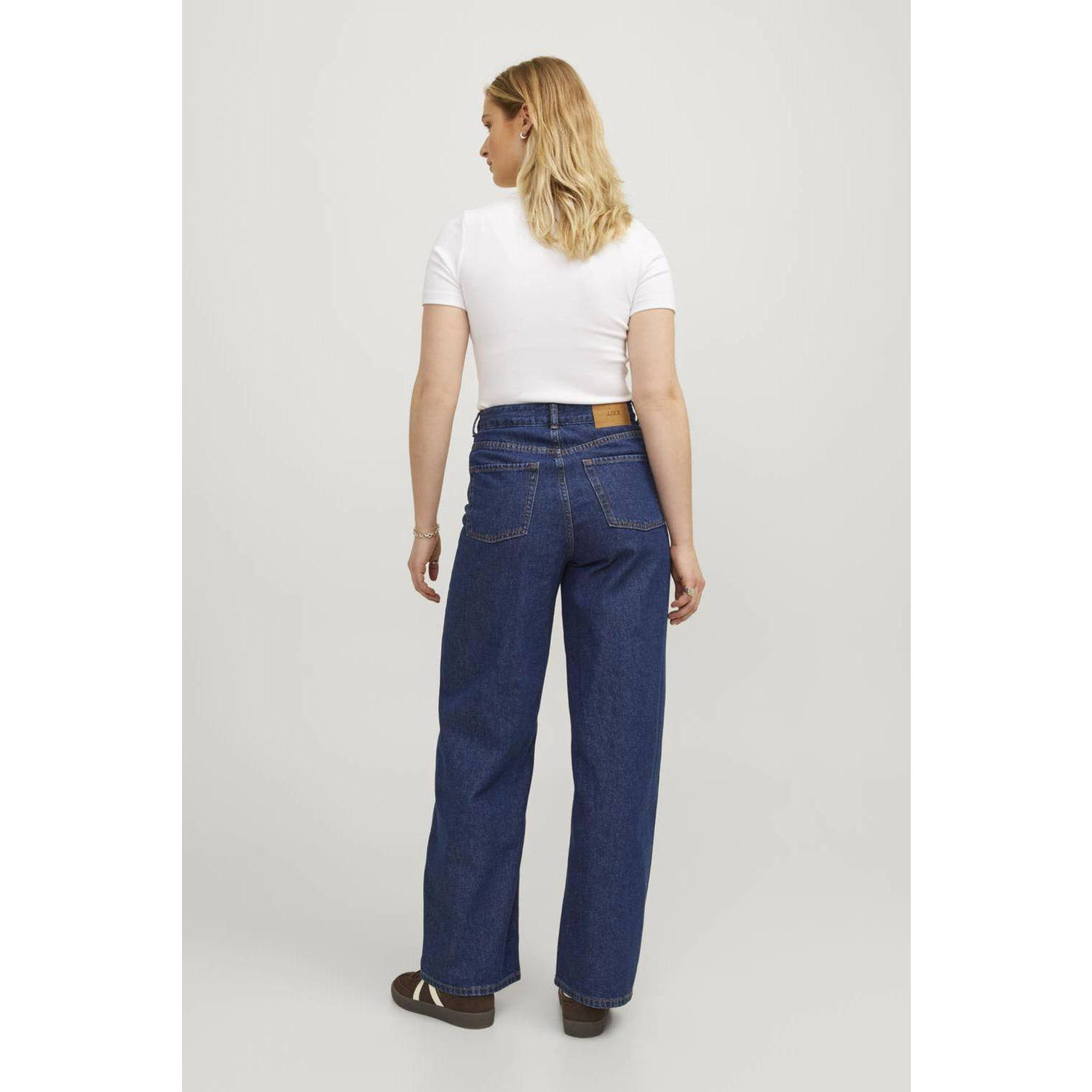 JJXX high waist wide leg jeans dark blue denim