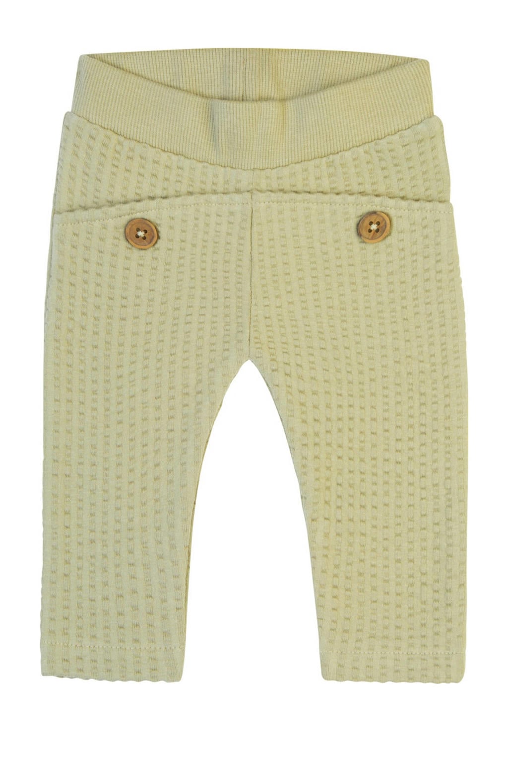 Groene Noppies baby baby broek van katoen met regular waist en effen