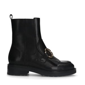 leren enkelboots zwart