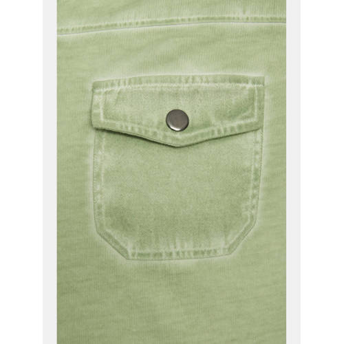 Jan Vanderstorm sweatvest FOLKWARD Plus Size met printopdruk lichtgroen afbeelding