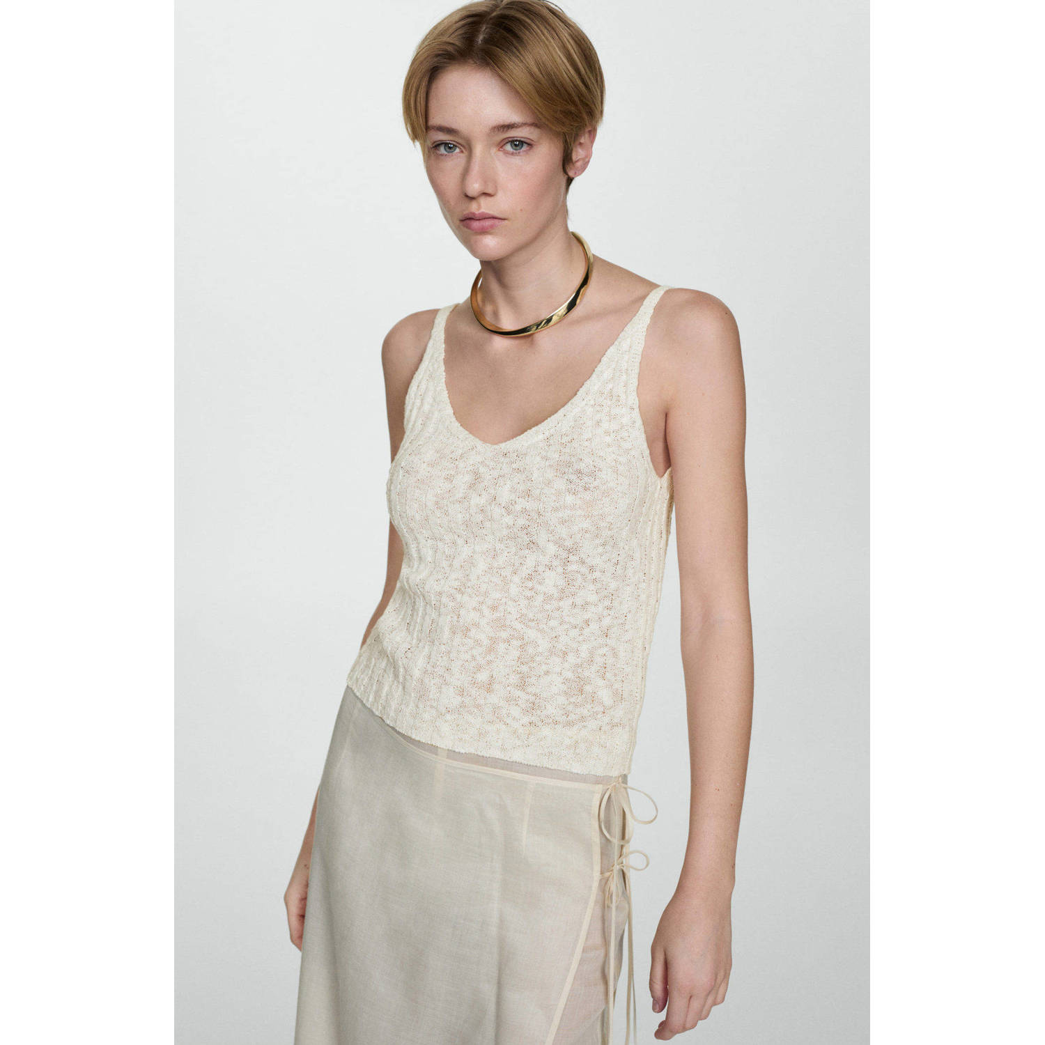Mango top ecru