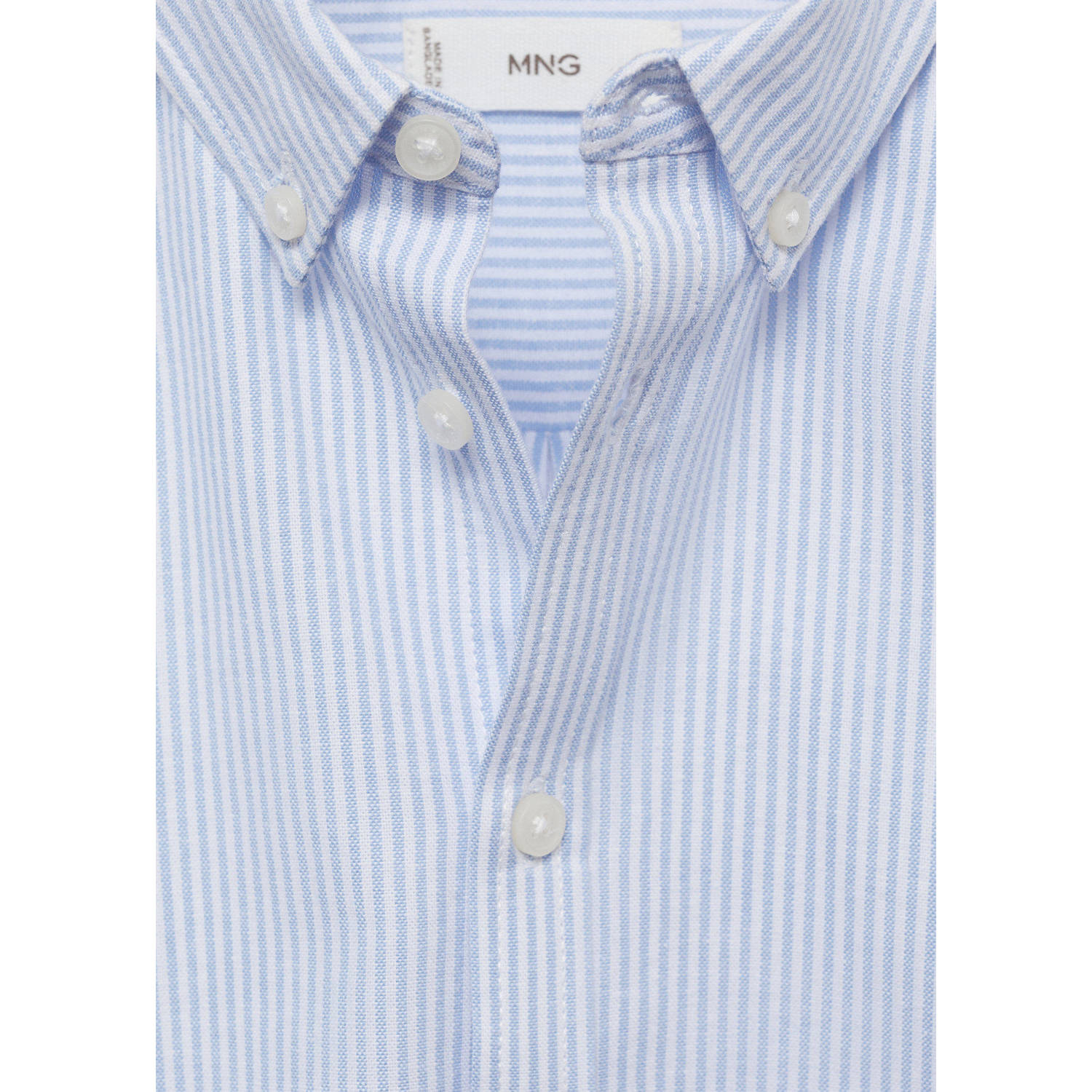 Mango Kids gestreepte blouse lichtblauw wit