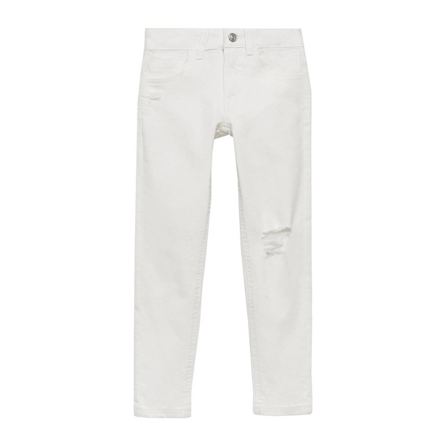 Mango Kids regular fit jeans wit Jongens Katoen Effen 116