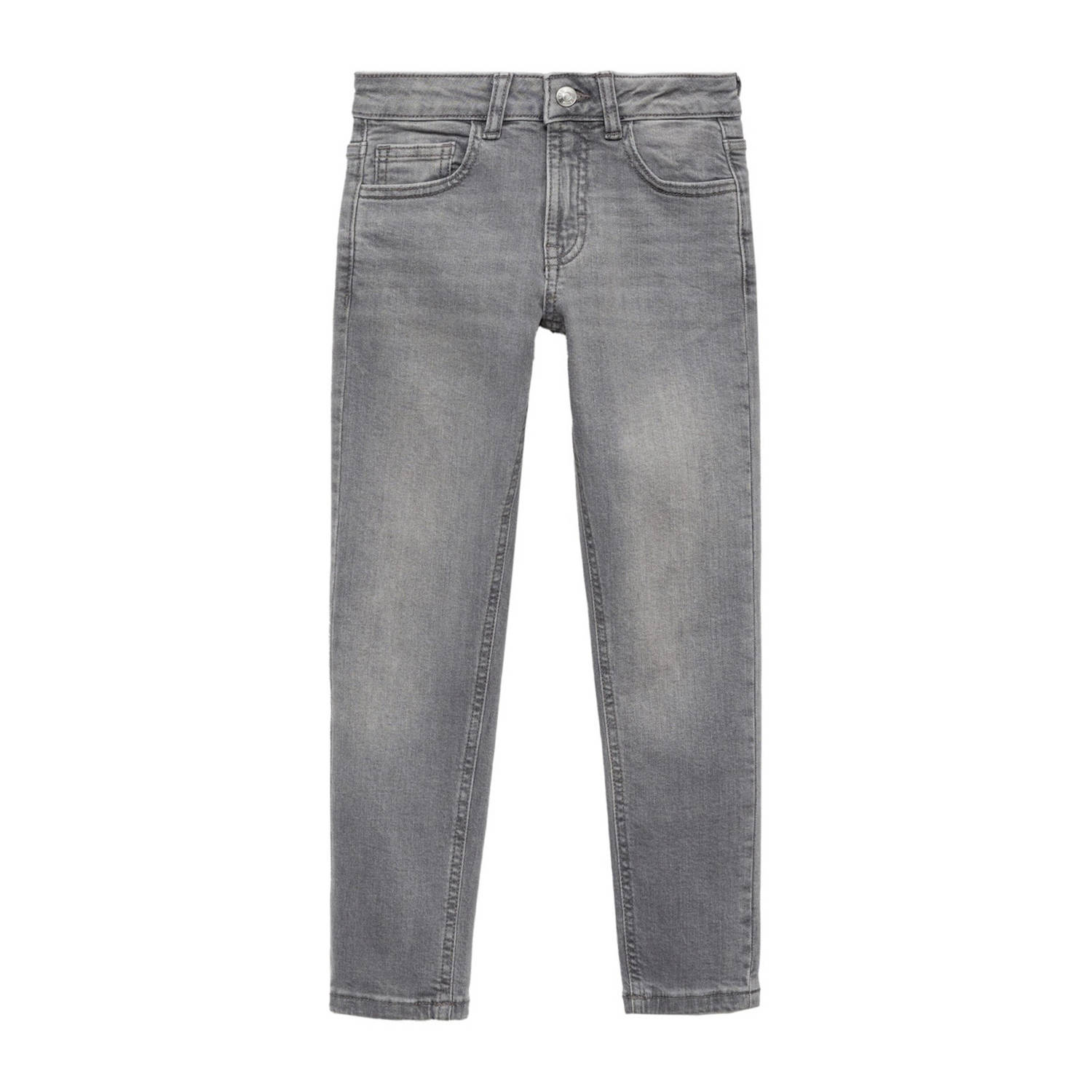 Mango Kids regular fit jeans grey denim Grijs Jongens Katoen Effen 116