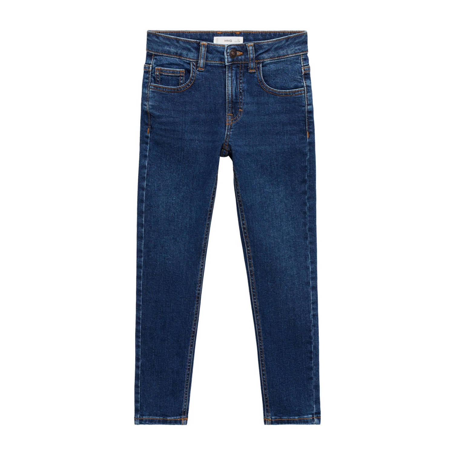 Mango Kids regular fit jeans medium blue denim Blauw Jongens Katoen Effen 116