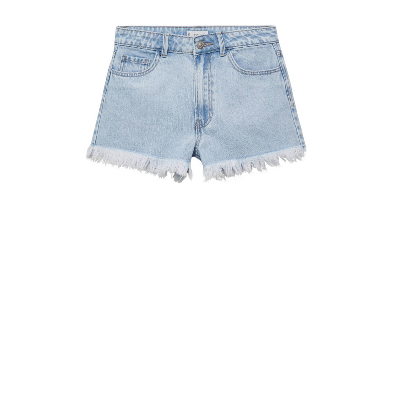 MANGO TEENS denim short lichtblauw Korte broek Effen 152(XXS)