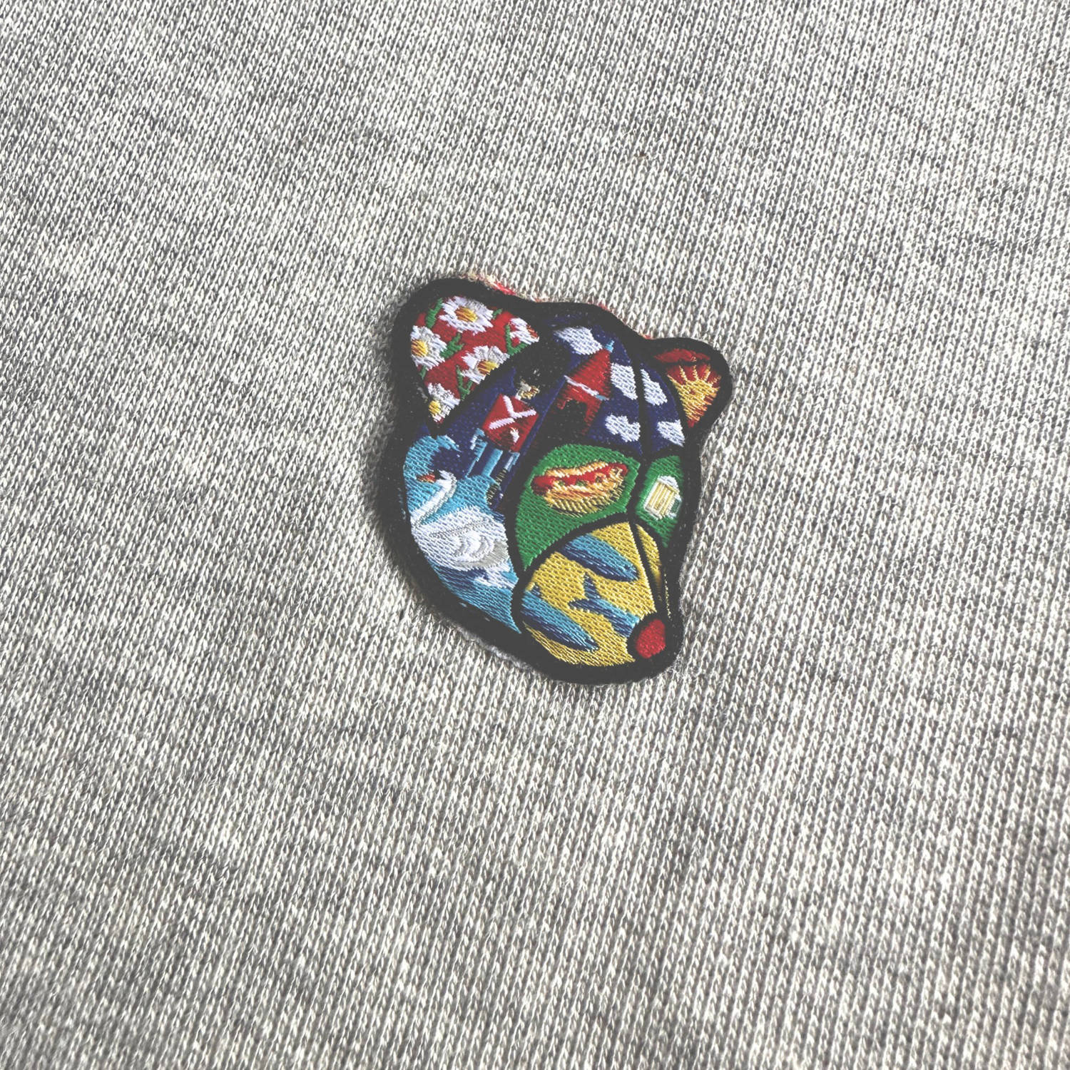 Tonsure hoodie grijs melange