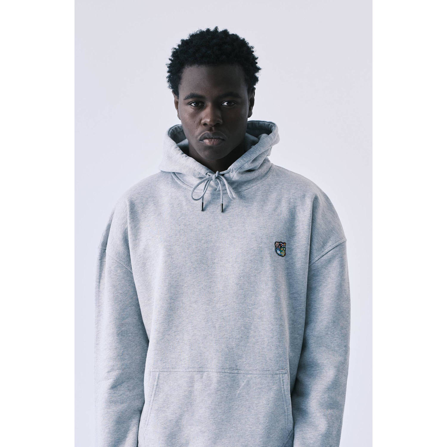 Tonsure hoodie grijs melange