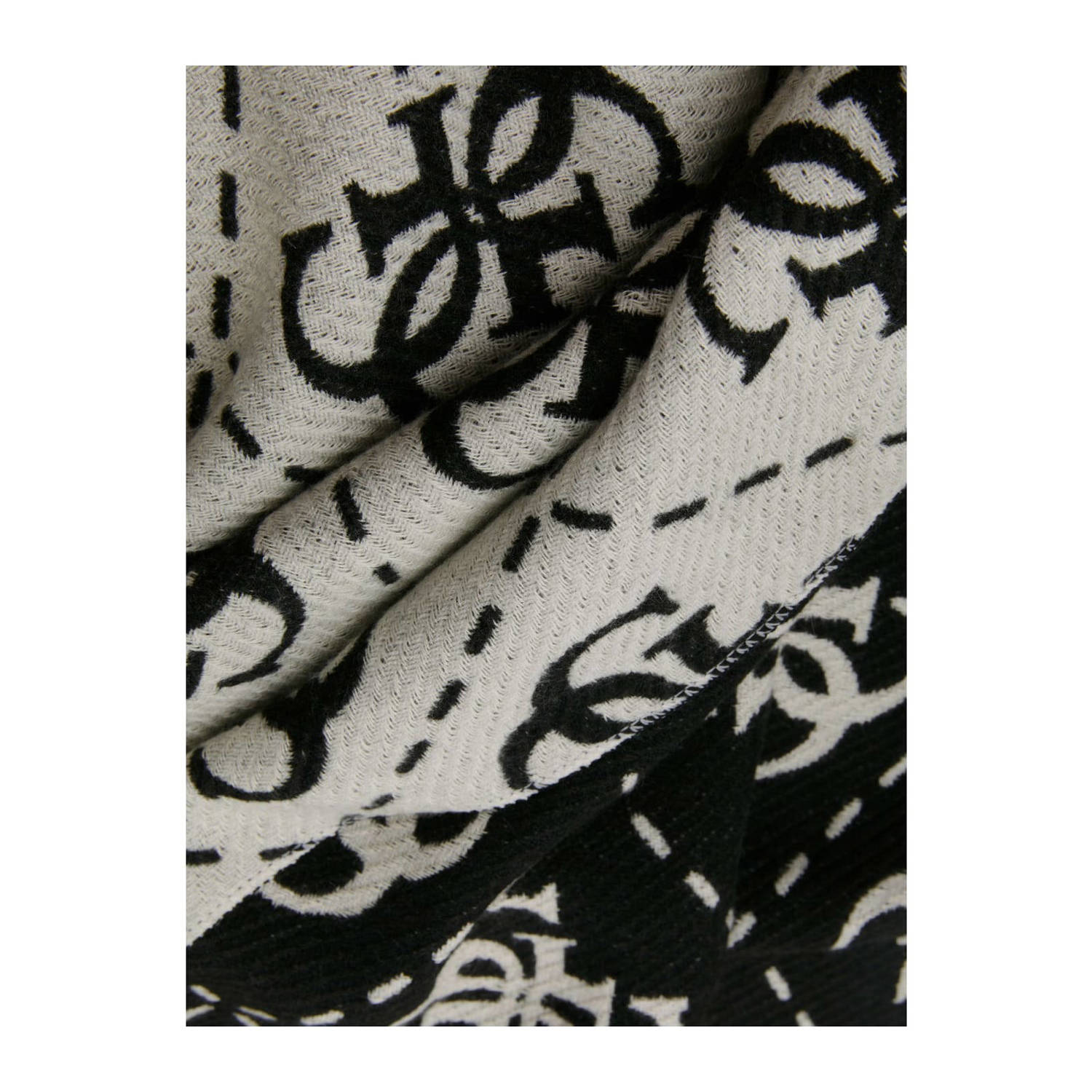 GUESS sjaal met logoprint zwart