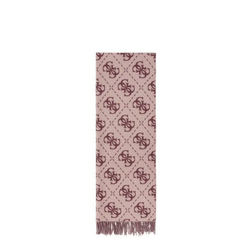 GUESS sjaal met logoprint rood afbeelding