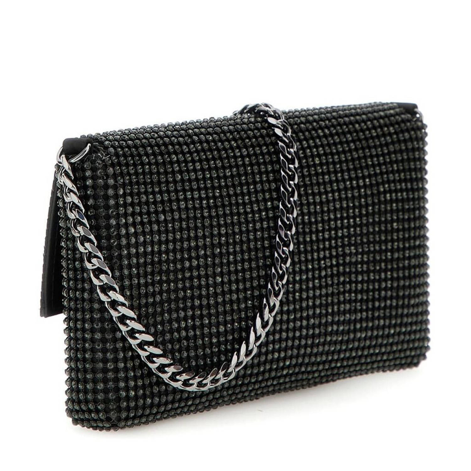 GUESS clutch Zalina met strass zwart