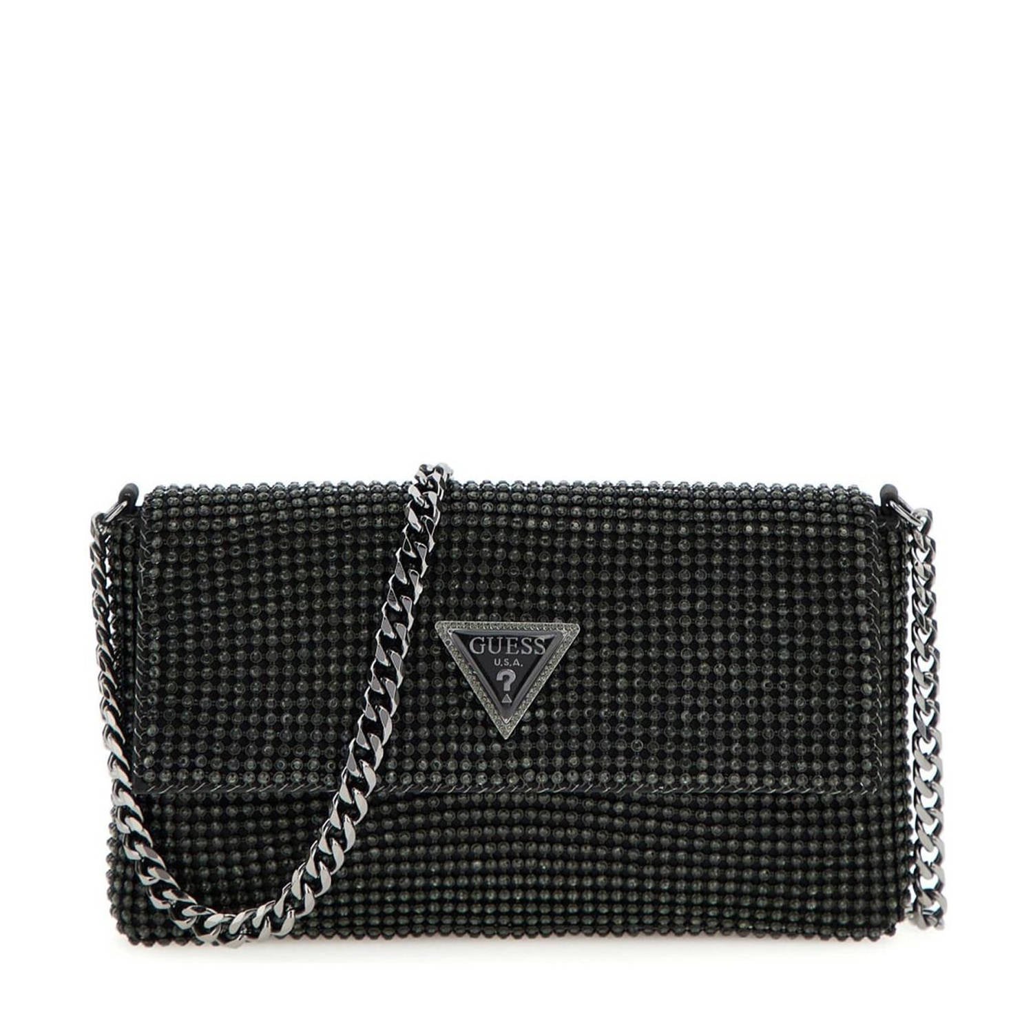 GUESS clutch Zalina met strass zwart