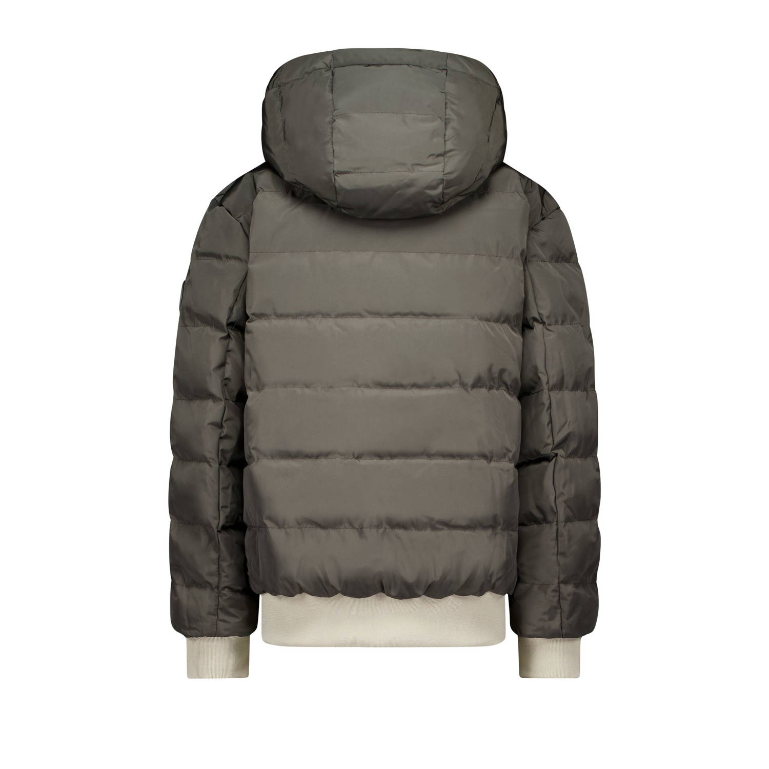 Airforce reversible gewatteerde winterjas ecru bruin