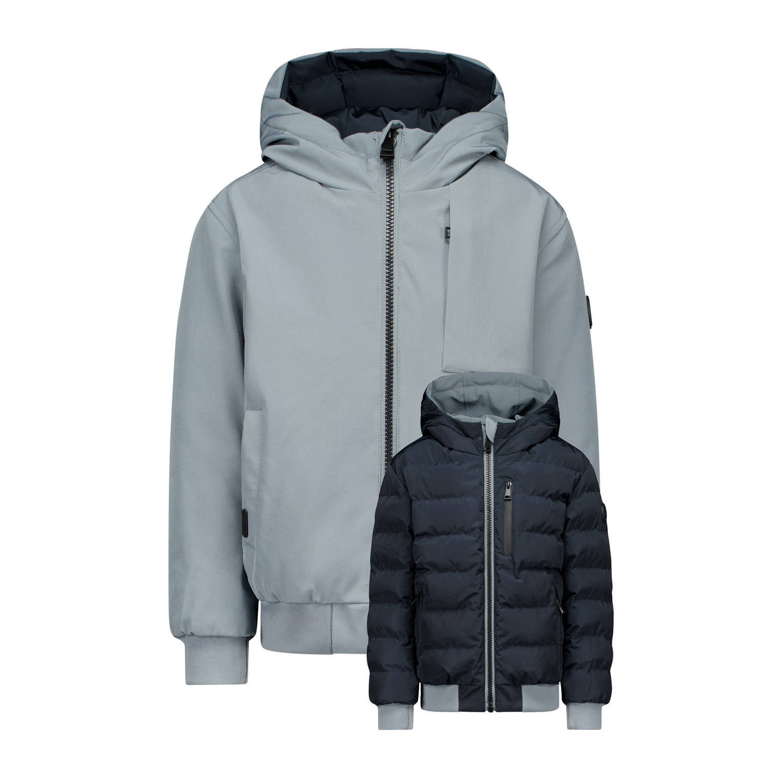 Airforce reversible gewatteerde winterjas blauw