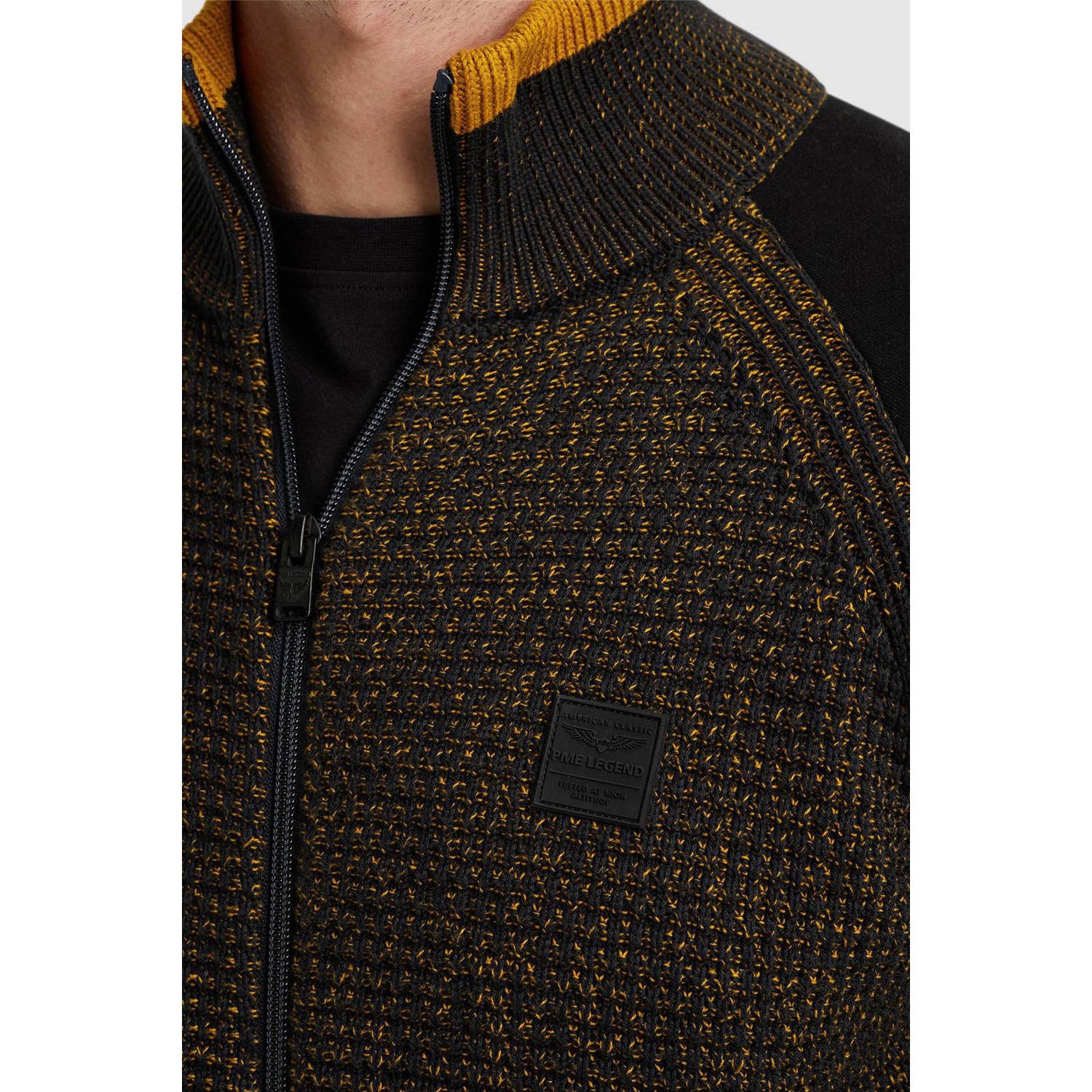 PME Legend gemêleerd sweatvest zwart geel
