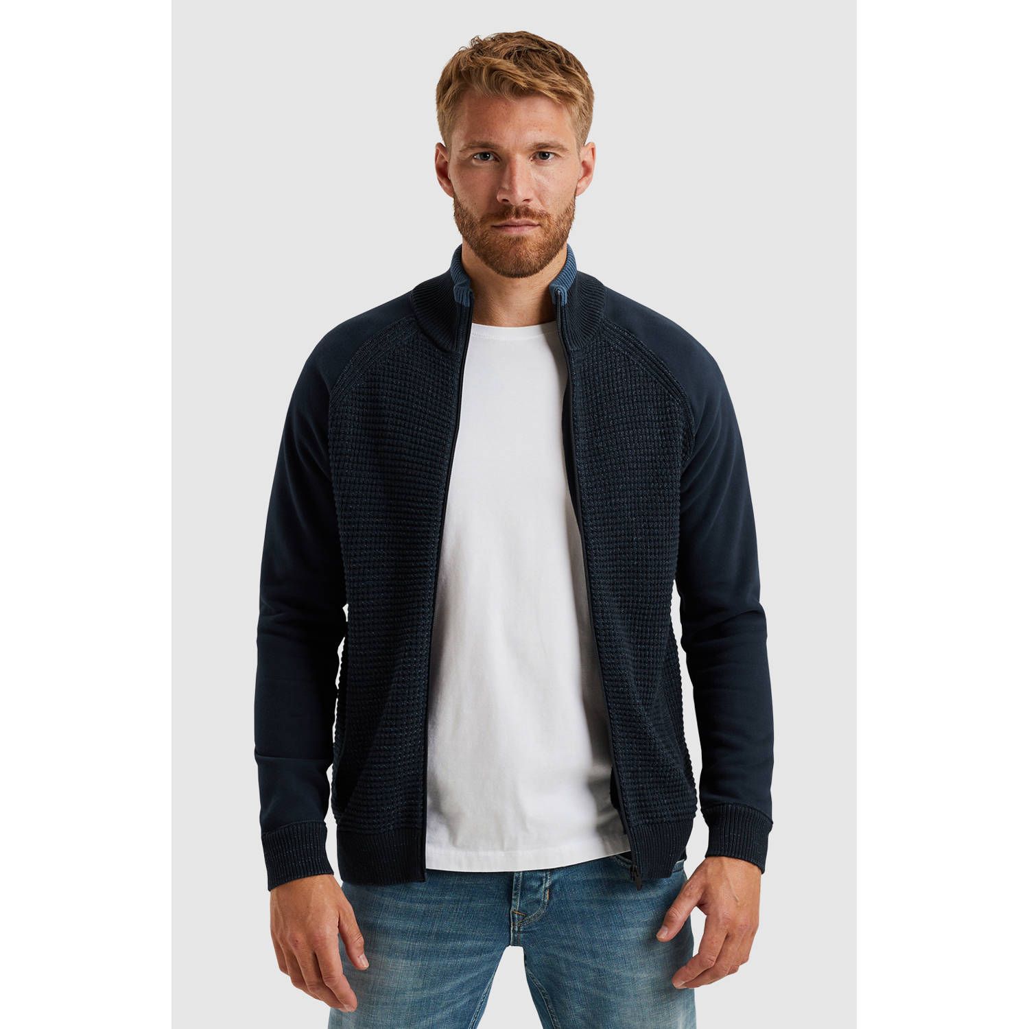 PME Legend gemêleerd sweatvest donkerblauw