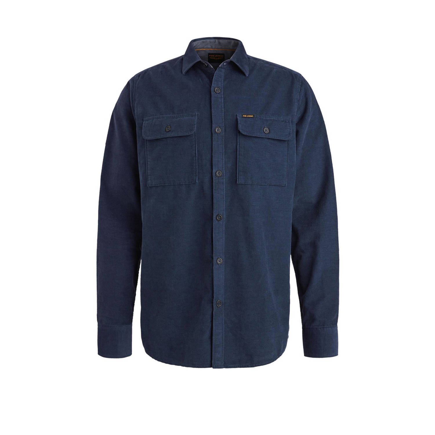 PME Legend Regular fit overhemdjack met kentkraag