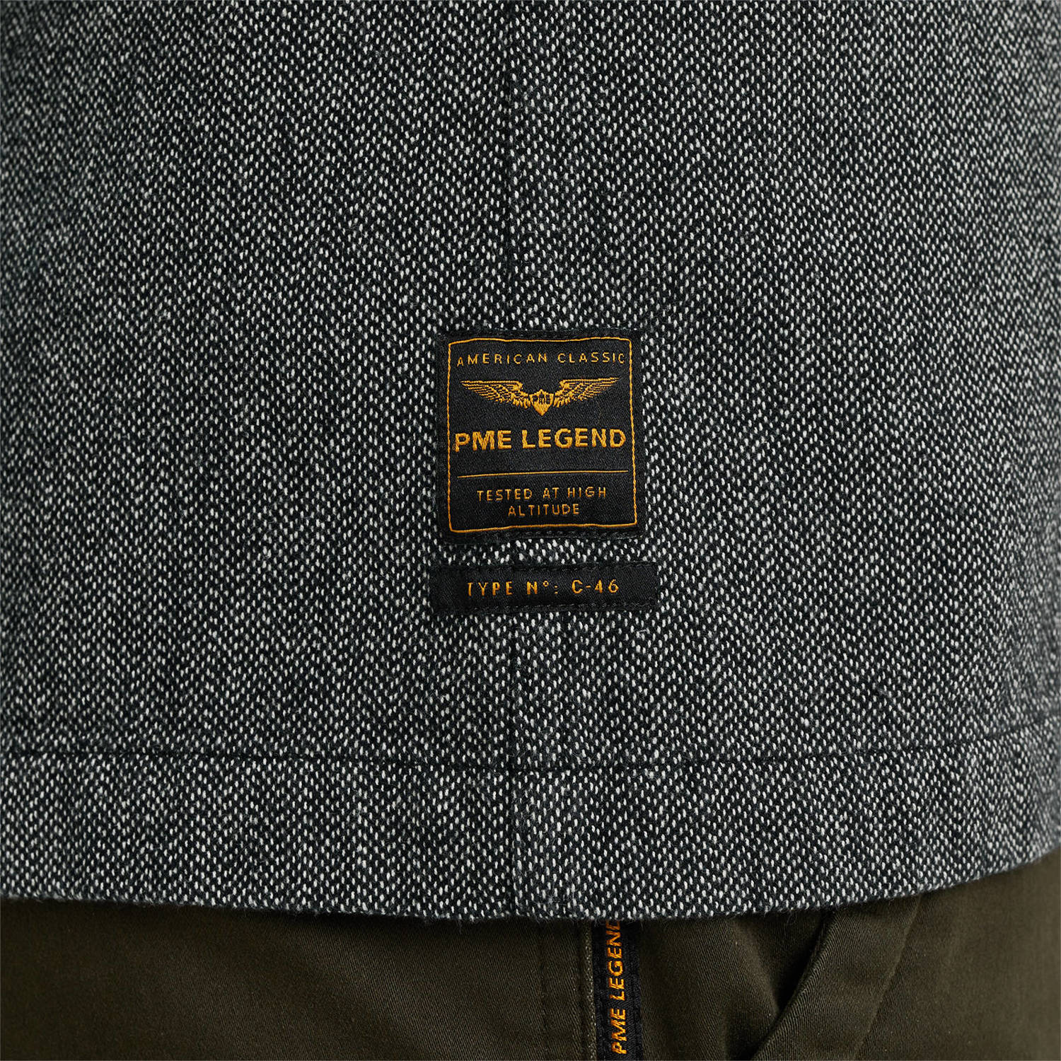 PME Legend gemêleerd overshirt grijs