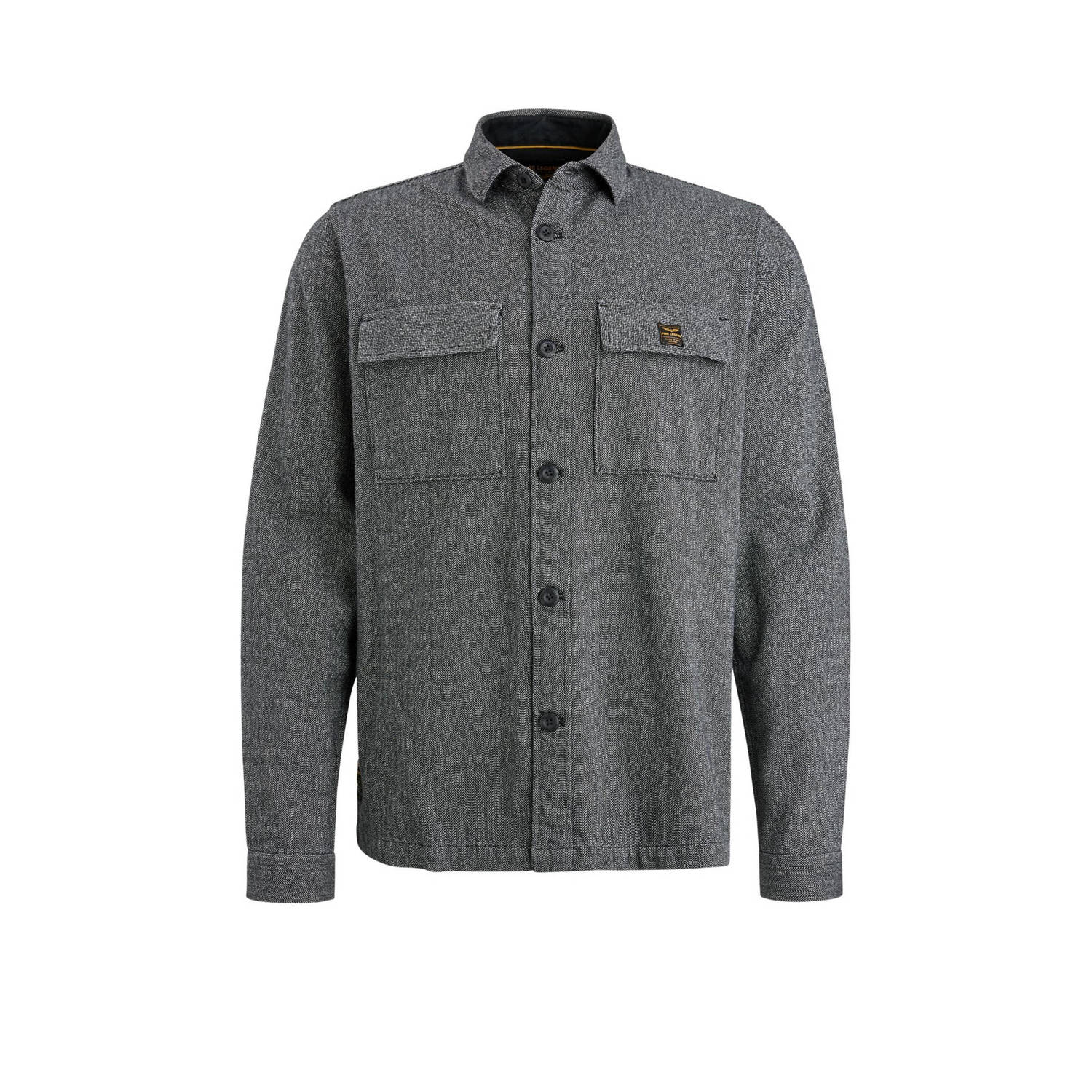 PME Legend Tweedlook Overhemd Lange Mouw Psi2410214 Black Heren