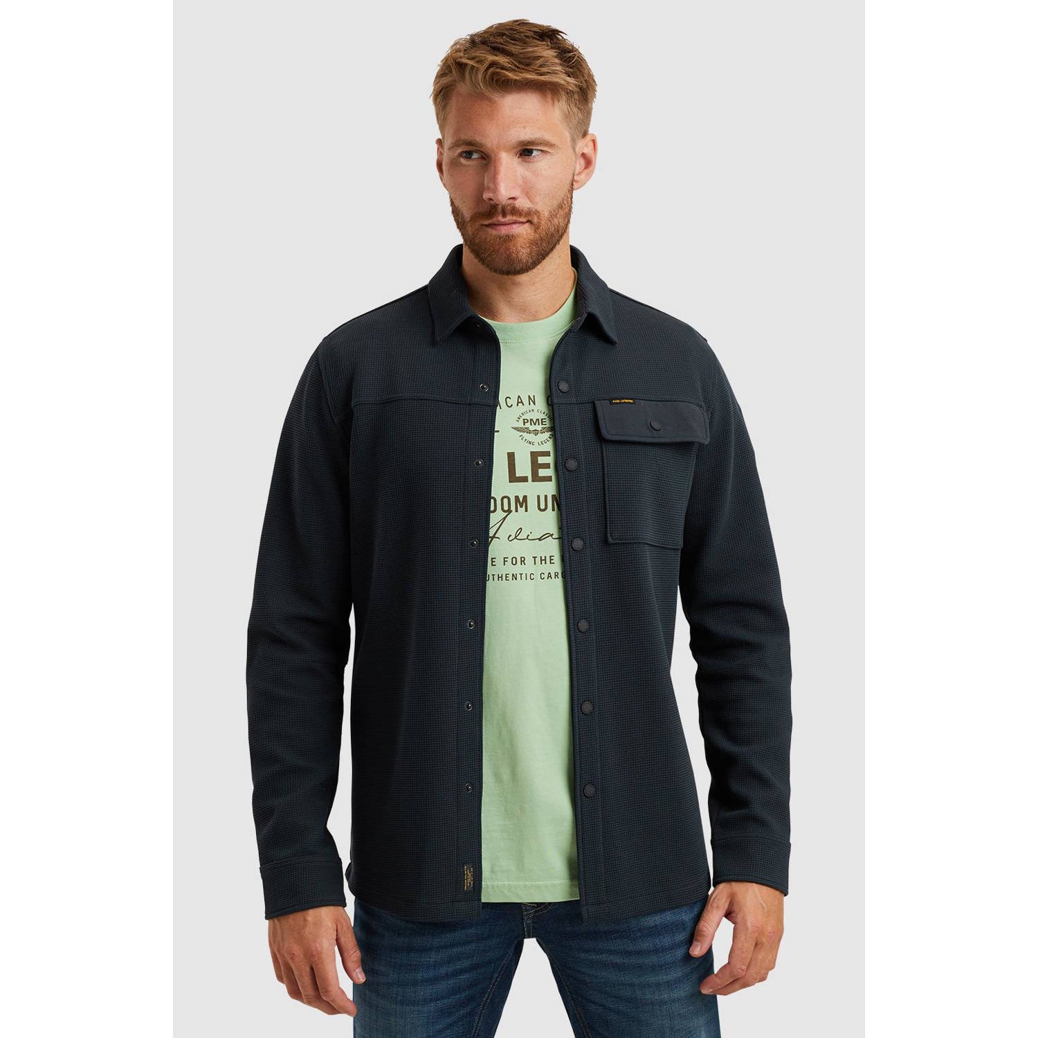 PME Legend overshirt donkerblauw