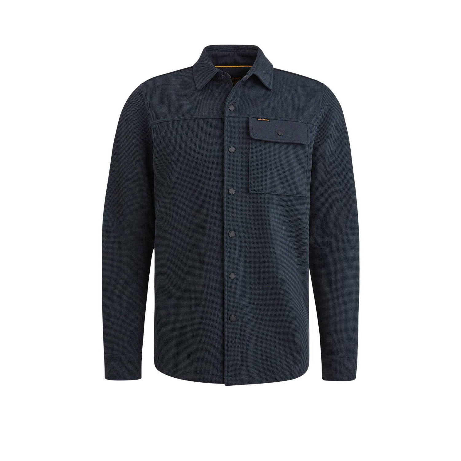 PME Legend Lange mouw shirt dubbelzijdig jersey Black Heren