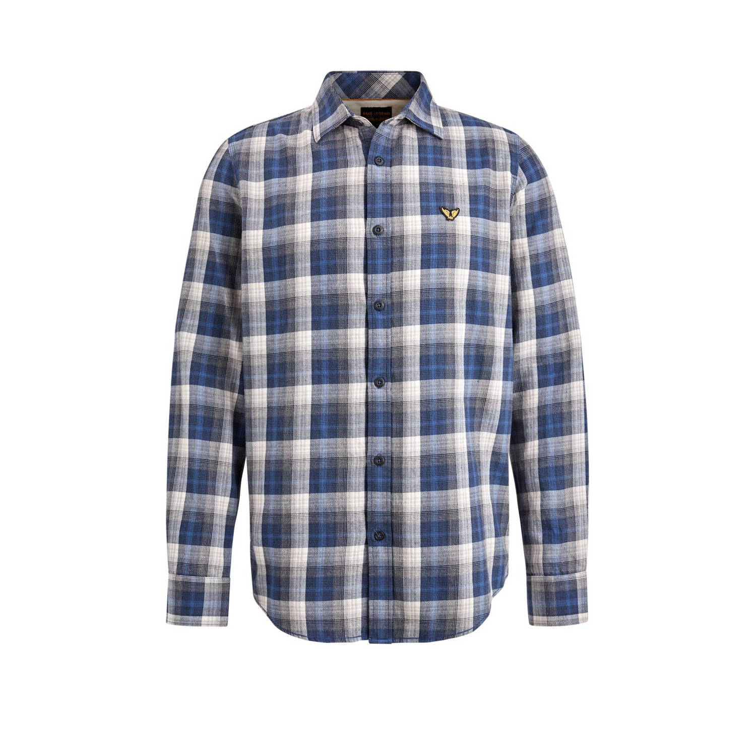 PME Legend Lange Mouw Twill Yarndyed Overhemd Blue Heren