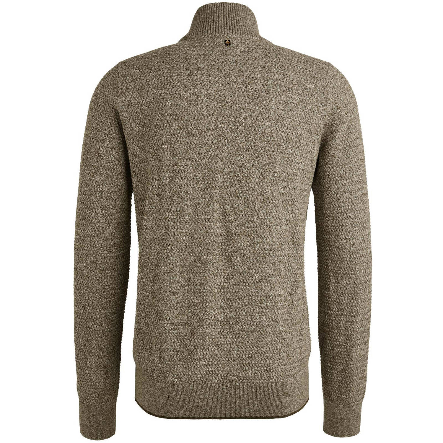 PME Legend gebreid vest ingebreid patroon groen