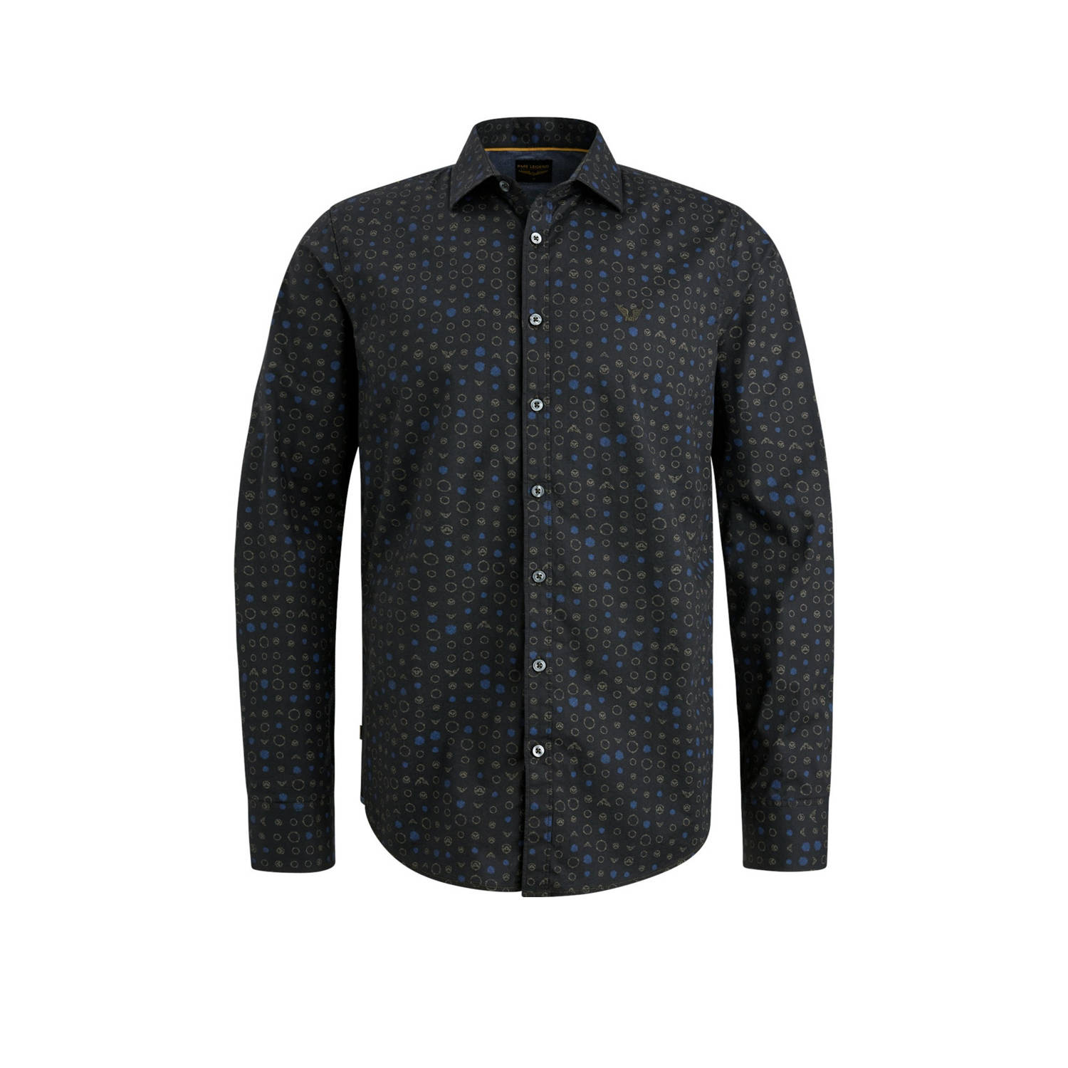 PME Legend Gedrukte Poplin Overhemd Lange Mouw Multicolor Heren