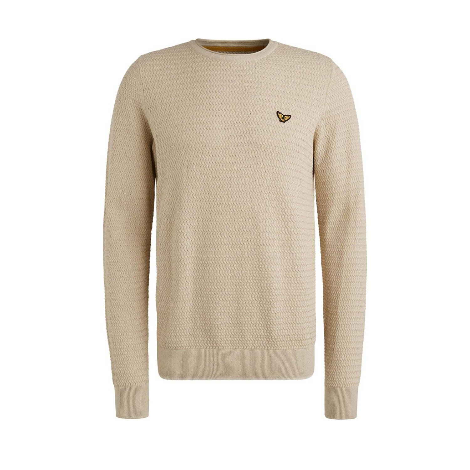 PME Legend Ronde Hals Katoen Mouline T-shirt Brown Heren