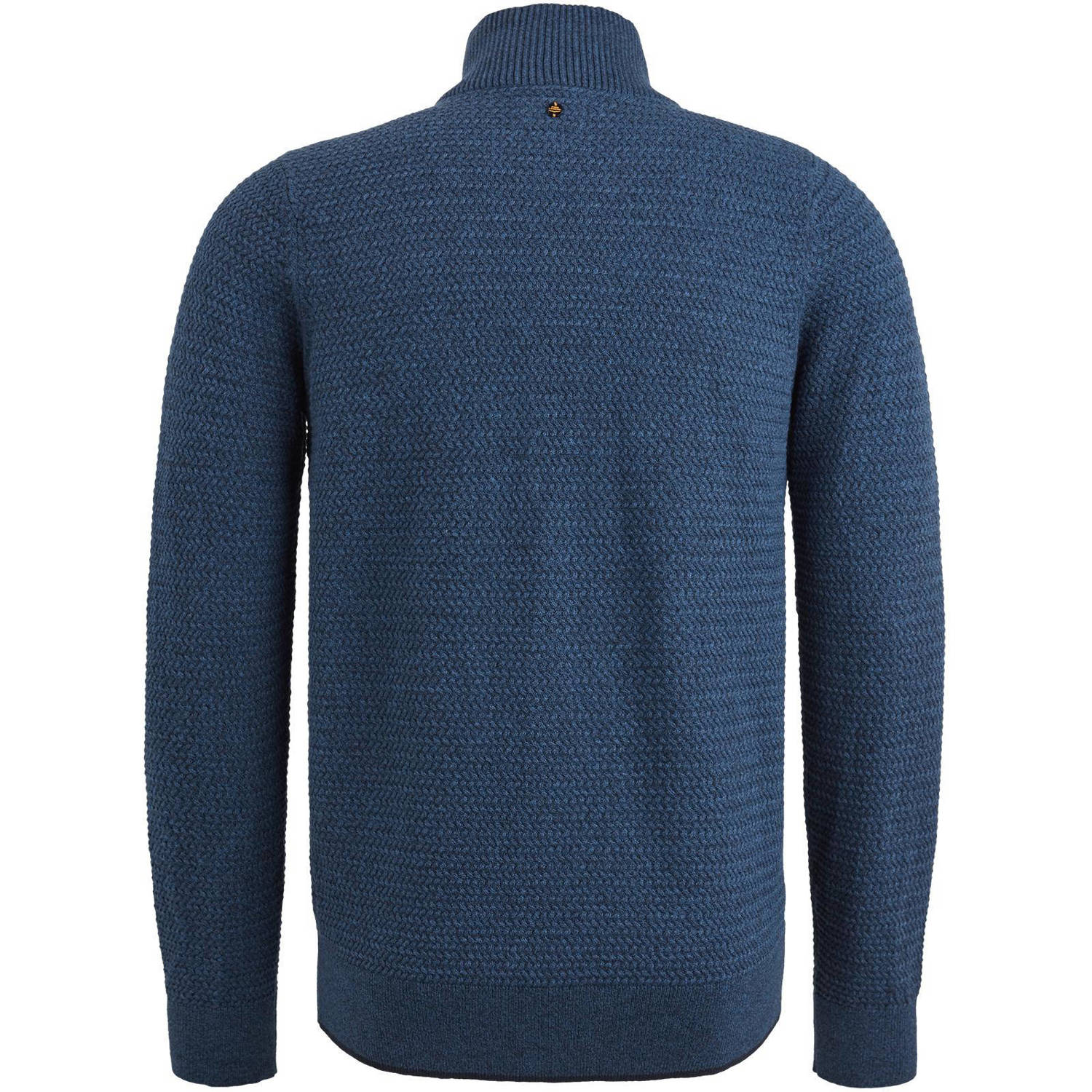 PME Legend gebreid vest ingebreid patroon blauw