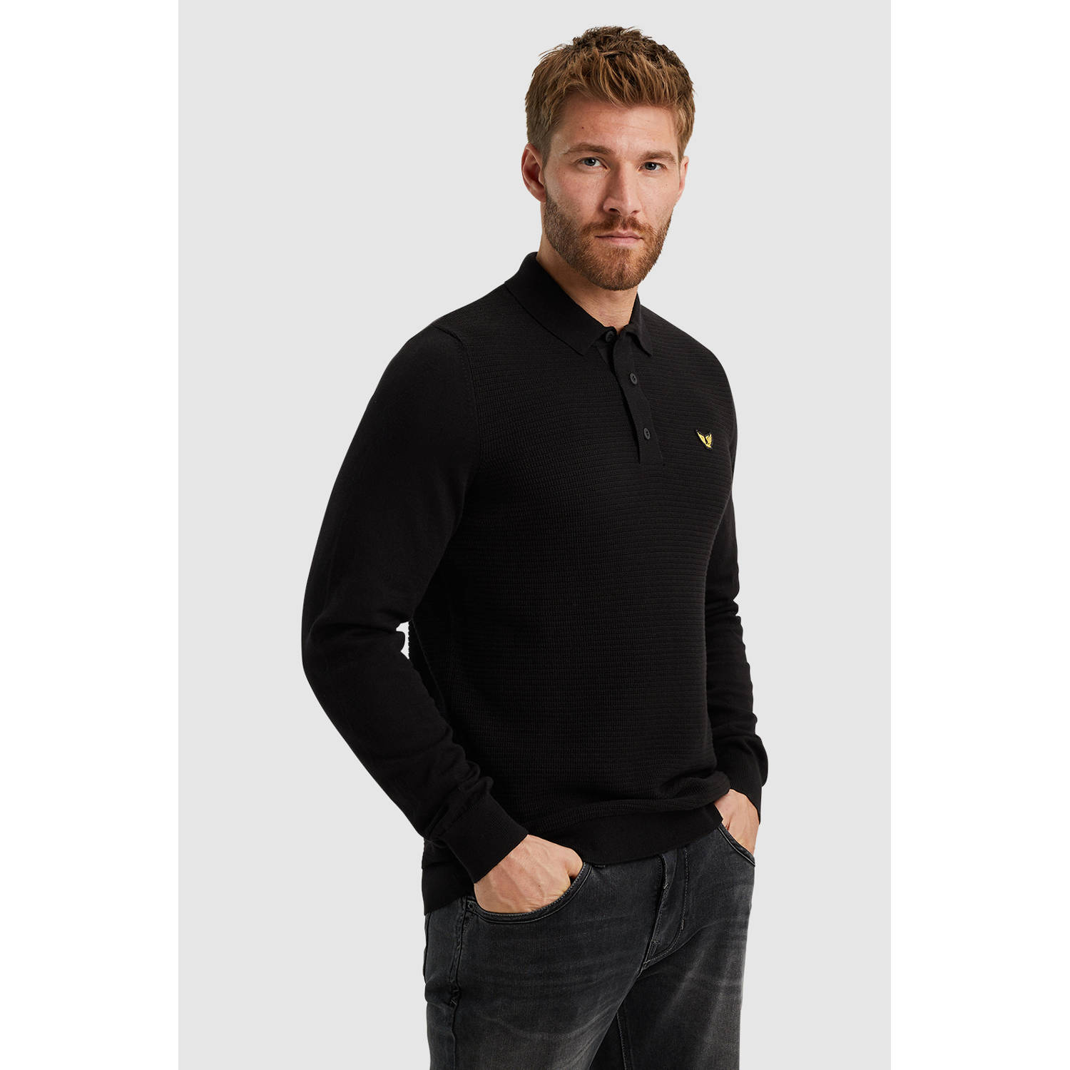 PME Legend Long Sleeve Poloshirt Zwart