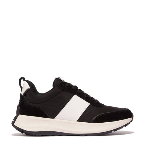 FitFlop TM F-Mode Flow leren sneakers zwart afbeelding