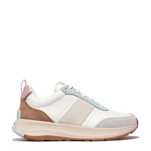 F-Mode Flow  leren sneakers wit/lichtblauw