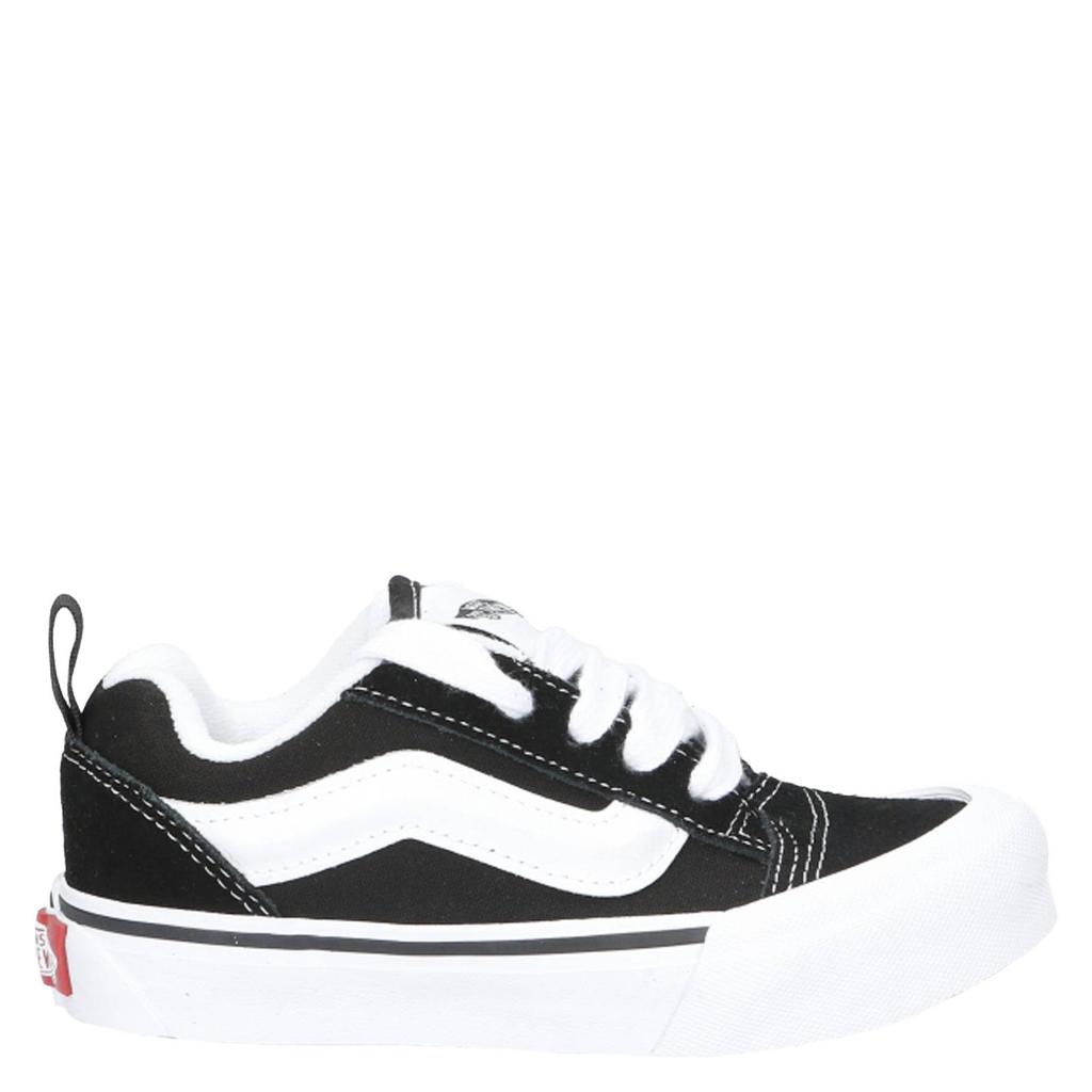 Zwart en witte jongens en meisjes Vans Knu Skool sneakers van leer met veters