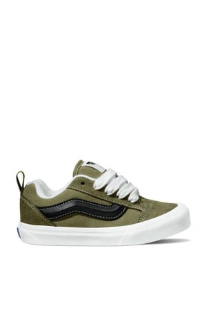 Knu Skool sneakers olijfgroen/zwart