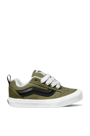 Knu Skool sneakers olijfgroen/zwart