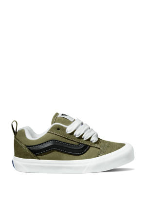 Knu Skool sneakers olijfgroen/zwart