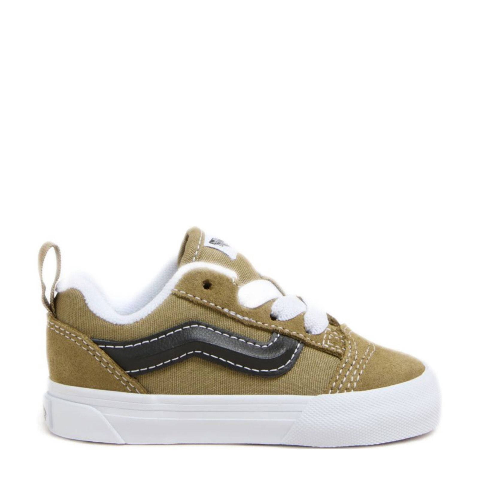 VANS Knu Skool sneakers olijfgroen zwart wit wehkamp