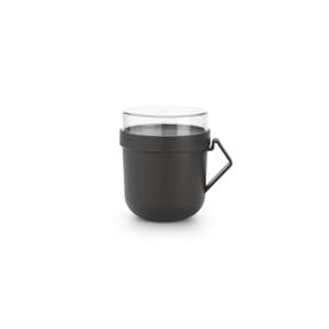 Make & Take soepbeker 0,6 liter, kunststof - Dark Grey