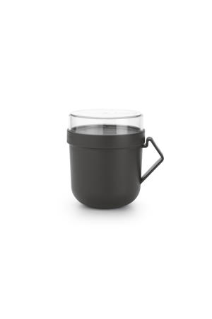 Make & Take soepbeker 0,6 liter, kunststof - Dark Grey