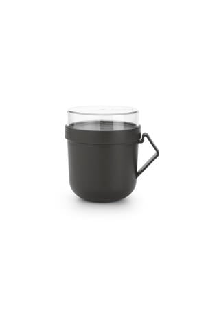Make & Take soepbeker 0,6 liter, kunststof - Dark Grey