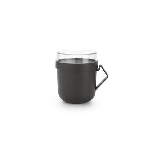 Brabantia Make & Take soepbeker - 0,6 l - Kunststof - Dark Grey afbeelding