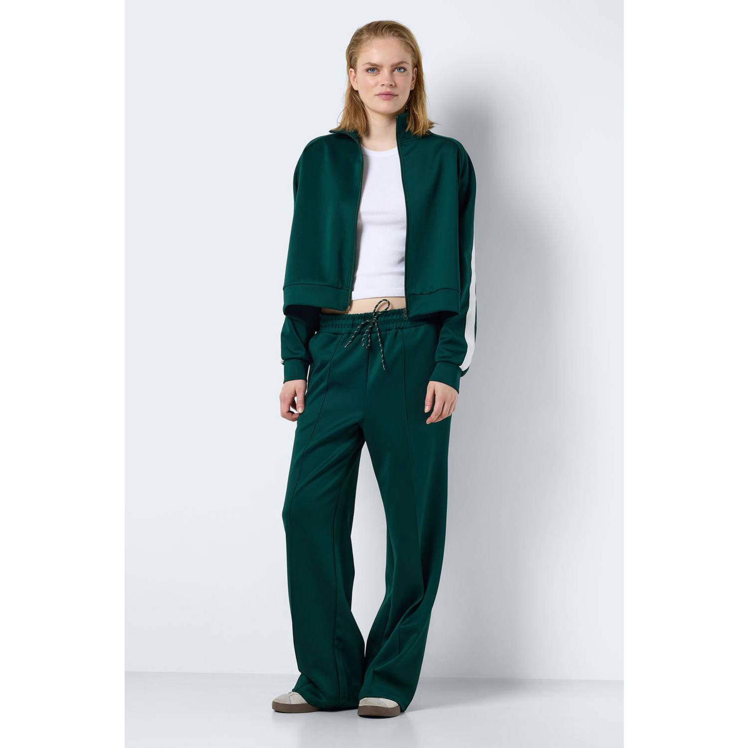 NOISY MAY gestreept sweatvest groen