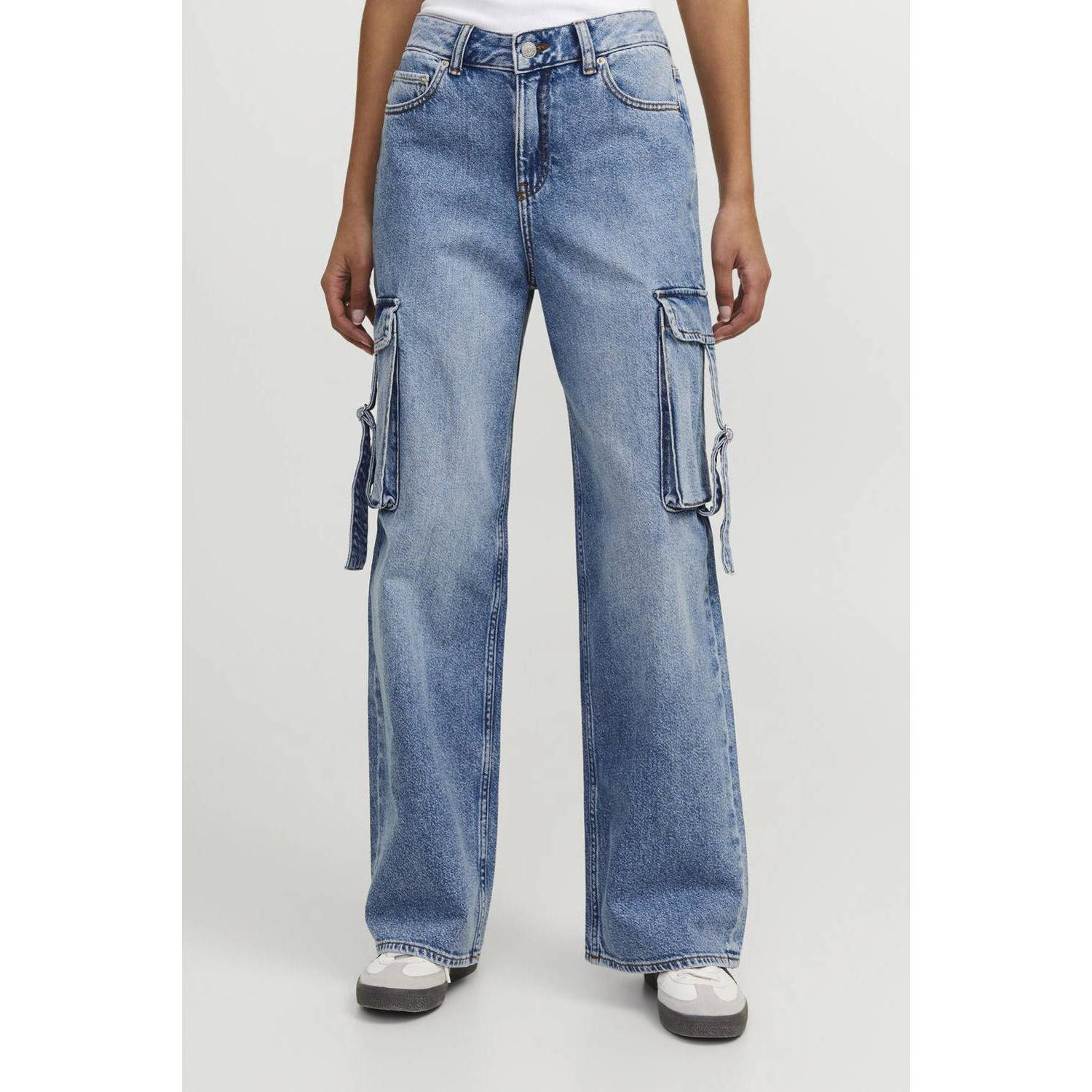 Jack & jones Tokyo Wide Cargo Denim Jeans Blue Dames