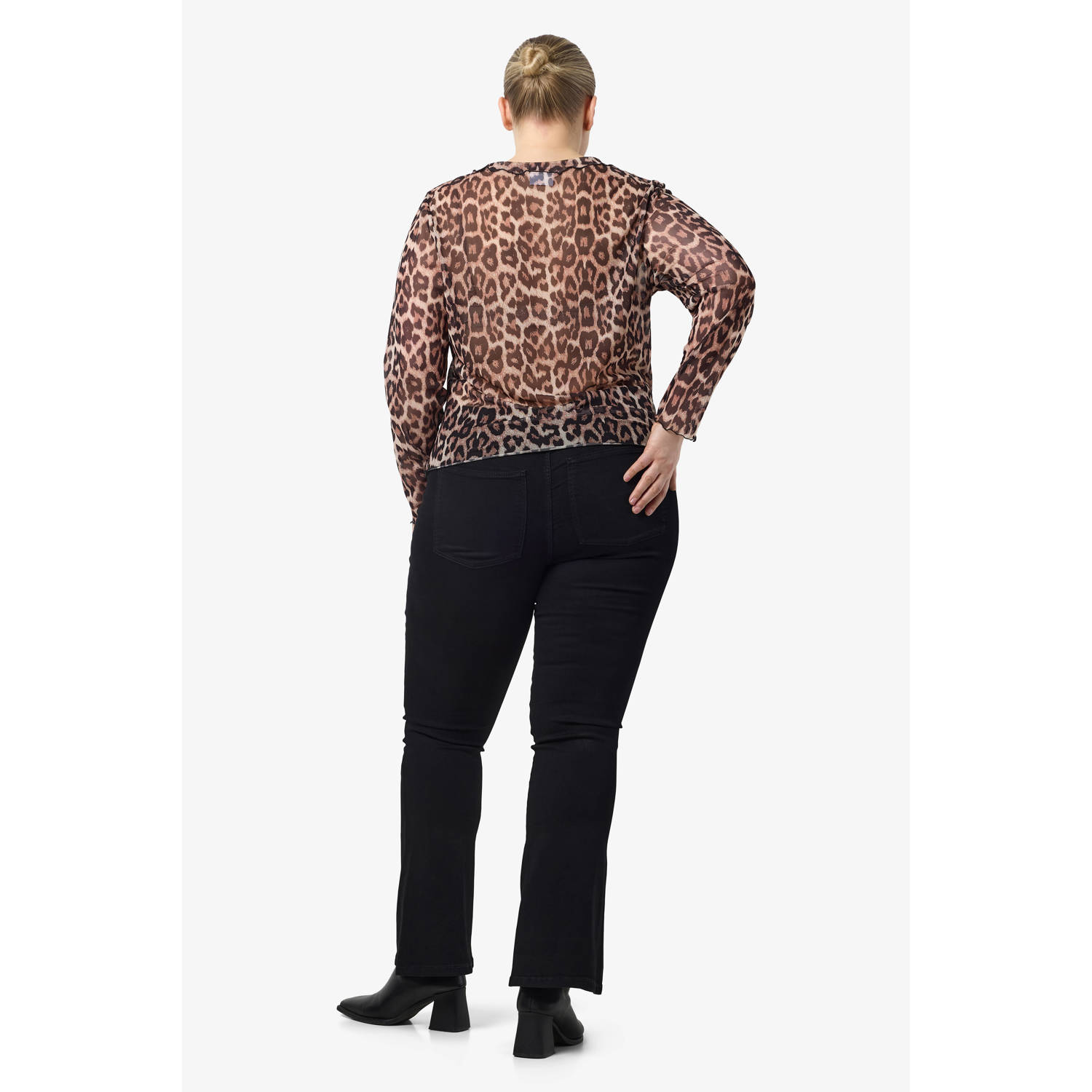 NOISY MAY Curve top NMELIF met tijgerprint
