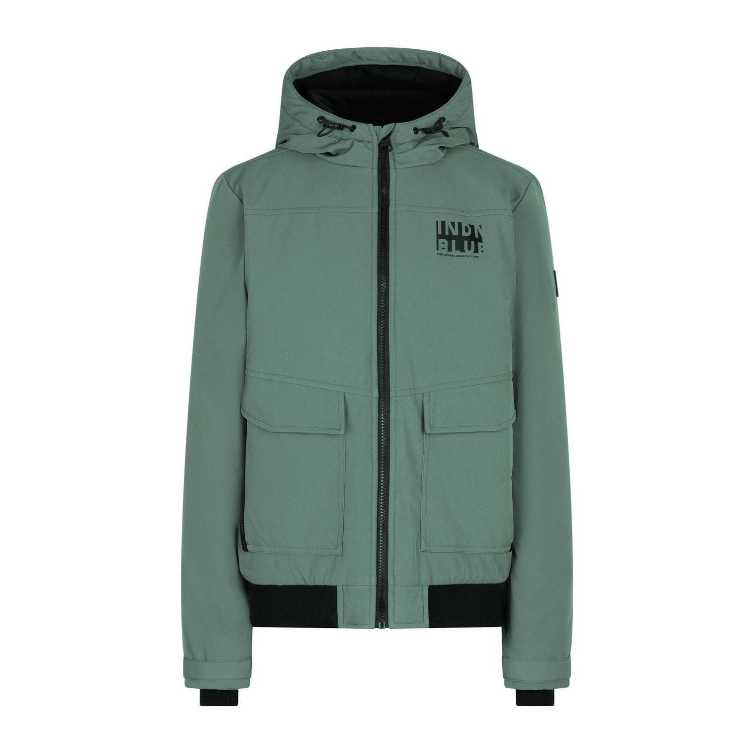 Indian Blue Jeans softshell jas winter zachtgroen