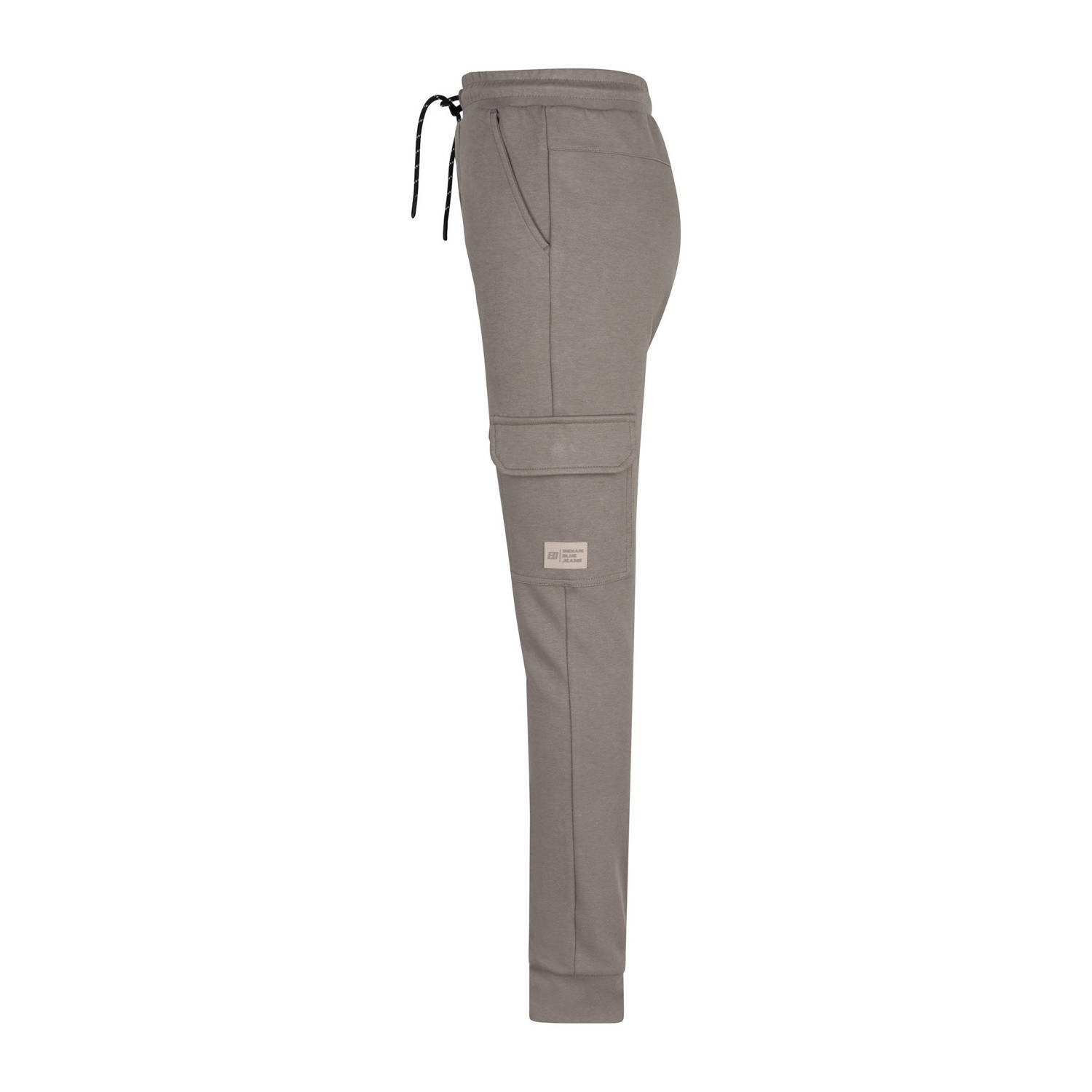 Indian Blue Jeans gemêleerde regular fit cargobroek grijszand